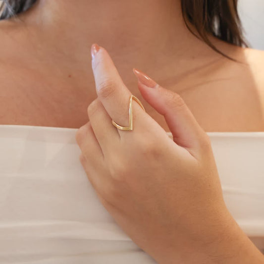 V shape Anti tarnished ring