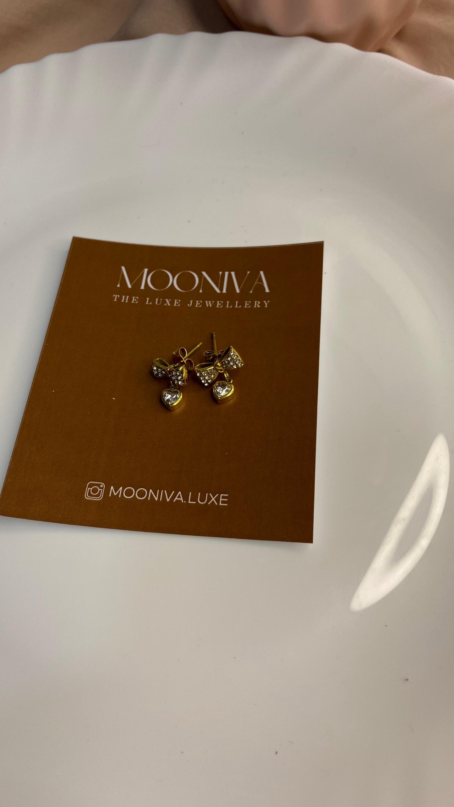Bow Heart Earrings