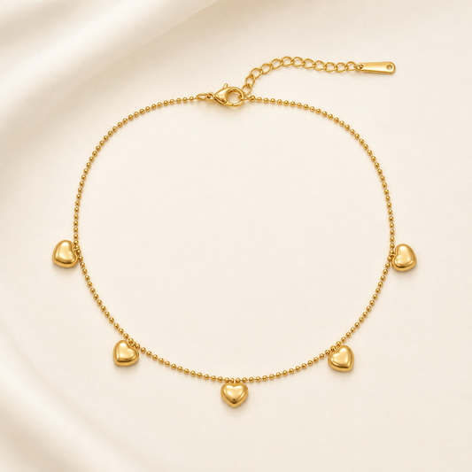 Heart anklet