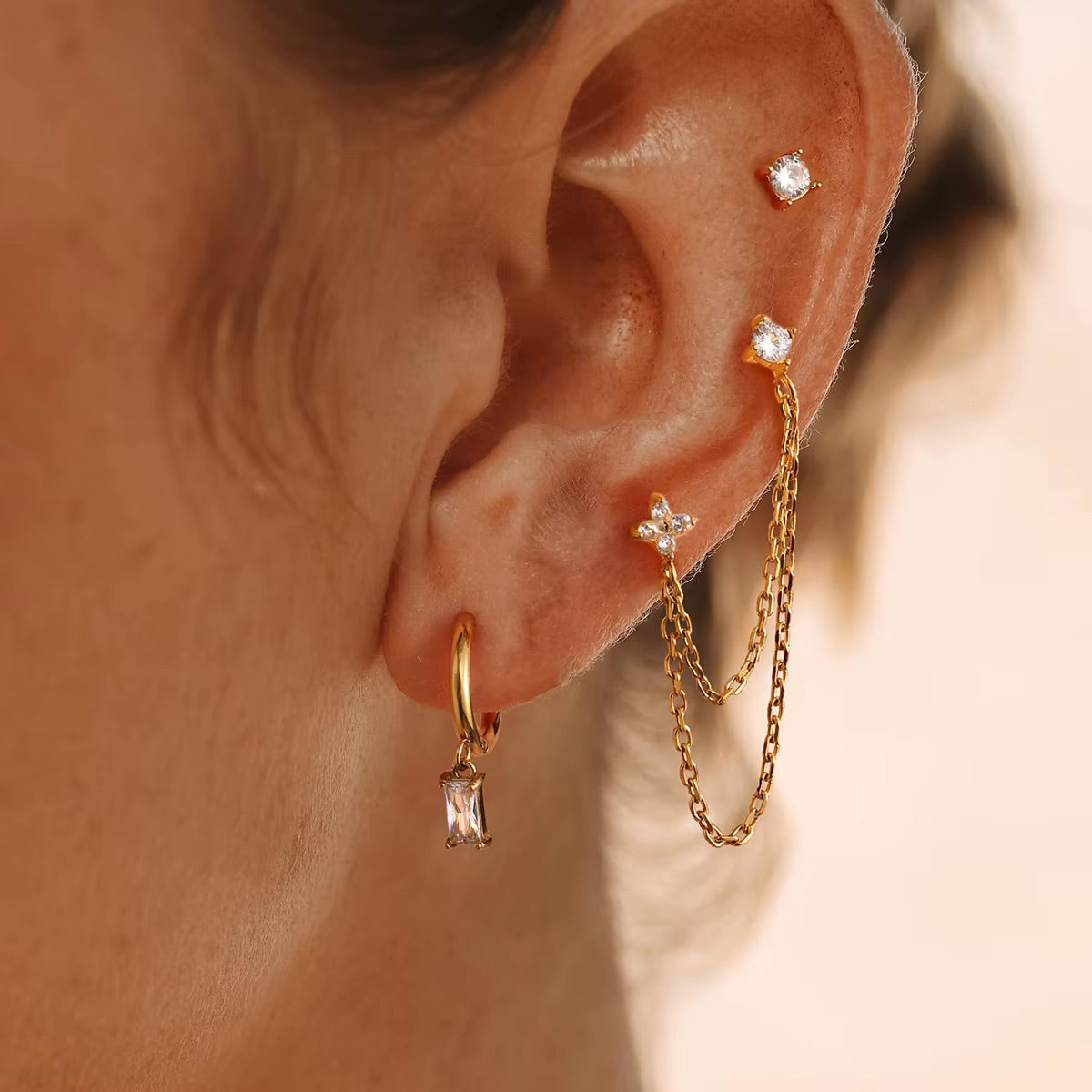 Audrey Double piercing Earrings Regular