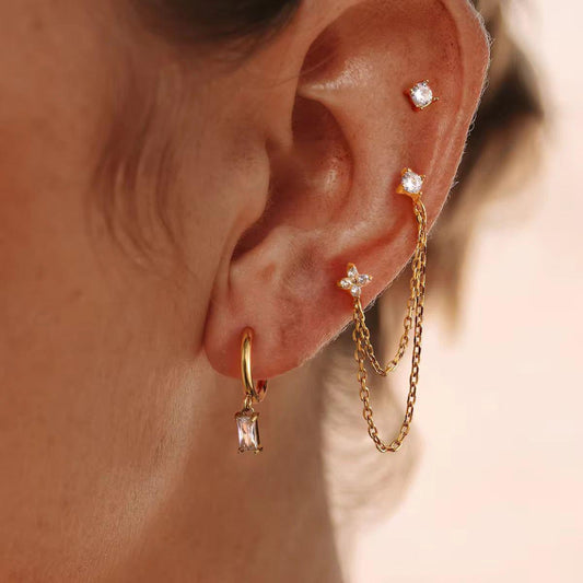 Aurdery Double piercing Earrings